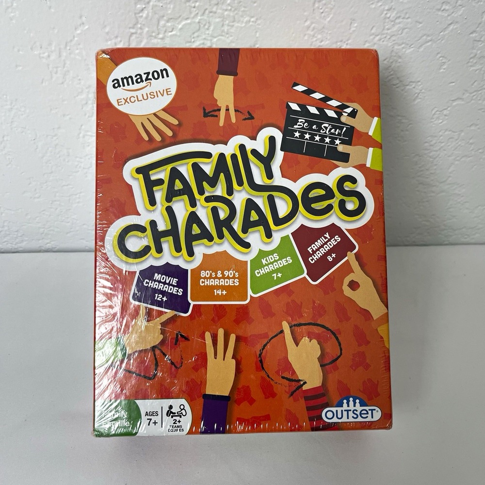 OUTSET Family Charades Movies Party Game Amazon Exclusive Ages 7+ 2+ Players